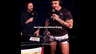 Michael Bisping warns Tom Aspinall to not steal his microphone [upl. by Inalaehon984]