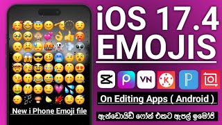 HOW TO GET APPLE EMOJIS FONT ON EDITING APPS FOR ANDROID  IPHONE IOS 174 [upl. by Arorua]