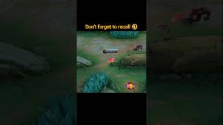 Dont forget to recall 🤣 shorts mlbb mobilelegends [upl. by Rehsa]