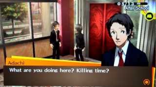 Persona 4 Golden  Adachi Social Link 1 Jester Arcana [upl. by Ahseekat]