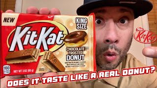 KIT KAT® CHOCOLATE FROSTED DONUT REVIEW NEW FLAVOR ‼️ [upl. by Ashbaugh287]