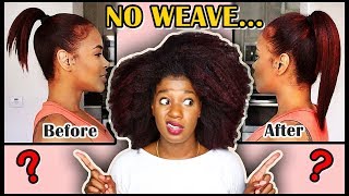 I Tried A CLICKBAIT Tutorial  Get LONG HAIR in 5 min WITHOUT WEAVE [upl. by Idaf998]