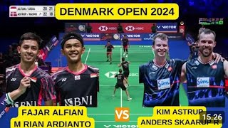 SF Fajar AlfianMRian ArdiantoINA Vs Kim AstrupAnders skarup RasmusenDenmark open 2024 [upl. by Gemina442]