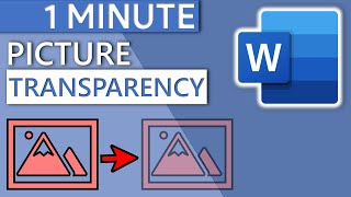 Make Picture Transparent in Word 2 ways in 2 MINUTES  2020 [upl. by Remington526]