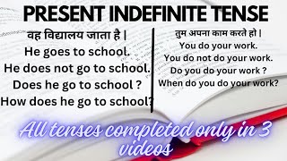 TENSES COMPLETED IN 3 VIDEOS 1  tense tenses english class9 class10th class11 class12 [upl. by Evod]