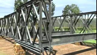 Puente modular bailey bridge bailey animacion 3D [upl. by Ward]