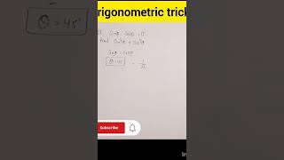 Trigonometry tricksimportant trigonometry questions ytshorts viralshorts mathstricks maths [upl. by Krever]