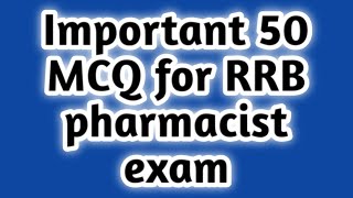 Rrb pharmacist exam [upl. by Ynned]