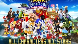 Sonic amp SEGA All Stars Racing All Characters All Stars PC [upl. by Elrebma]