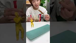 Bandar Mama Chicken Stick 🥳 mini wood toy wood working art skill short cartoon viral trending [upl. by Lomax]