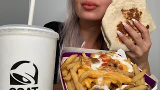 ASMR TACO BELL MUKBANG  CRUNCHWRAP  SUPREME FRIES NO TALKING [upl. by Rori]