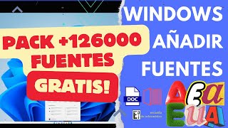 💻Curso Windows 🖋️📂 Cómo Instalar Nuevas Fuentes en Windows  ¡126000 Fuentes Gratis [upl. by Hyacinthe]