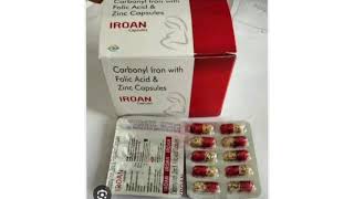 IROAN Capsule Carbonyl Iron with Folic Acid amp Zinc Capsules [upl. by Couhp19]