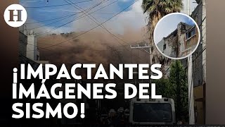 Estruendo y daños materiales Así se vivió el sismo de 57 grados que sacudió el centro de México [upl. by Nawaj705]