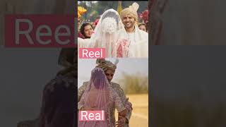 Kiara advani wedding reel vs real❤️ranjha shorts sidkiara ranjha kiaraadvani kartik wedding [upl. by Adidnere697]