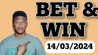 FOOTBALL PREDICTIONS TODAY 14032024 SOCCER PREDICTIONS TODAY  BETTING TIPS footballpredictions [upl. by Naziaf264]