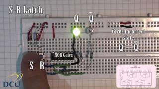 Experiments 31 Sequential Logic  SR Latch and a Gated SR Latch [upl. by Teddie]