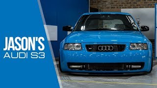 Jasons Audi S3  8L  Bagged  Mexico Blue  Ispiri wheels  Boosted 4K [upl. by Ogg49]