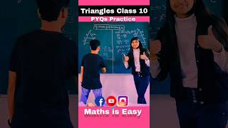 Triangles Class 10 🔥  Important Questions Triangle  BPT Class 10 youtubeshorts shorts pyq cbse [upl. by Herrington133]