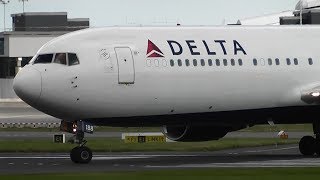 Delta Airlines Boeing 767332 N188DN Takeoff at Dublin Airport [upl. by Dion]