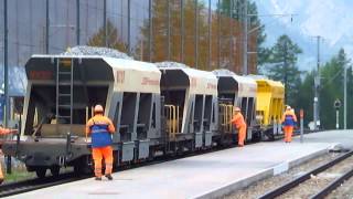 RhB Rhätische Bahn Gleisbauzug Preda  Bergün [upl. by Reifnnej175]