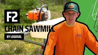 Fox Forestry presents the Logosol F2 chainsaw mill sawmill [upl. by Inohs]