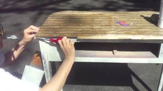 How to decoupage furniture a Table [upl. by Powell]