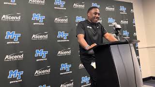 090124 MTSU Blue Raiders Football Coach Derek Mason Postgame Interview [upl. by Jacobah608]