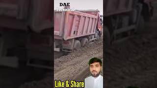 Powerful dumper truck deeply stuck in the mud short shorts youtubeshorts shortvideo [upl. by Karmen]