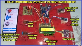 Health Monitoring System of Patient Based on IOT Using ESP8266 amp Arduino [upl. by Neenaj330]