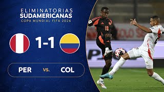 PERÚ vs COLOMBIA 11  RESUMEN  ELIMINATORIAS SUDAMERICANAS  FECHA 7 [upl. by Bernt]