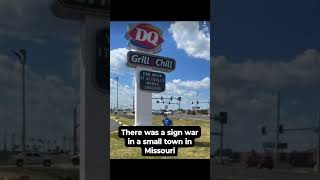 There was a sign war in a small town Marshfield Missouri signwar marshfield missouri fastfood [upl. by Stokes590]