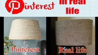 DIY Rope Lamp Shade  Pinterest in Real Life [upl. by Maghutte]