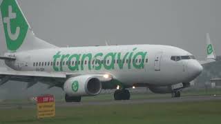 Transavia B737700 Landing Schiphol [upl. by Tarsuss131]