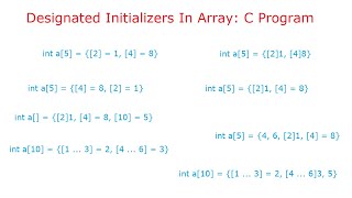 Designated Initializers In Array C Program [upl. by Server]