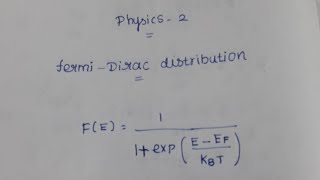 Fermi dirac distribution equation explanation in Tamil [upl. by Tsirhc]