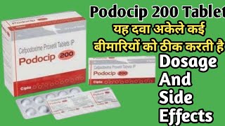 Podocip 200 Tablet Uses  Cefpodoxime Tablets ip 200 mg Uses  Dosage And Side Effects [upl. by Anirhtak941]