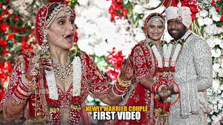 Arti Singh with Husband Dipak Chauhan  FIRST VIDEO after Marriage  Cutest Couple Moment [upl. by Snell]