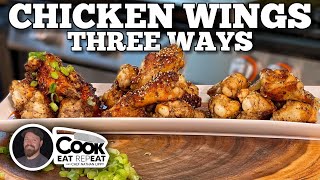 Chicken Wings Three Ways  Blackstone Griddles [upl. by Heloise]