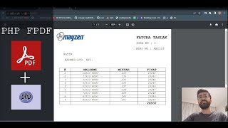 PHP ile Örnek PDF oluşturma FPDF [upl. by Laing]