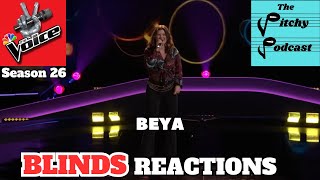 BEYA Blind Auditions Reaction from Season 26 of NBCs The Voice [upl. by Aierb]