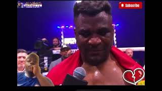 💔💔💔FRANCIS NGANNOU CRIRS 😭AFTER WINONG THE MMA FIGHT LAST NIGHT N DEDICATED DE WIN TO DEAD SON KOBY😭 [upl. by Eerised28]