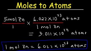 Moles To Atoms Conversion  Chemistry [upl. by Nnylsoj]