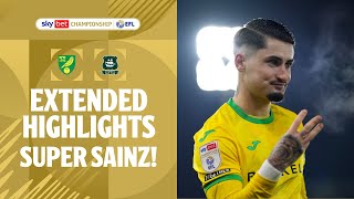 SUPER SAINZ  Norwich City v Plymouth Argyle extended highlights [upl. by Imeaj]