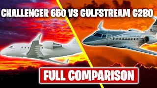 Bombardier Challenger 650 vs Gulfstream G280  FULL COMPARISON [upl. by Etnoek]