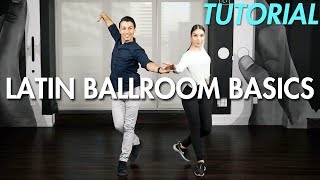 Basic Latin Ballroom Steps with Partnering Ballroom Dance Moves Tutorial  MihranTV [upl. by Cartwright]