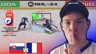 MS v hokeji 2024  Slovensko  Francúzsko NHL 24 [upl. by Gudrun786]