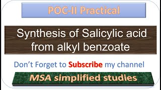 Synthesis of Salicylic acid from alkyl benzoate [upl. by Aelc917]