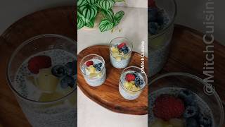 Chia Pudding Parfait  🫐🥝 healthyrecipes protein yum [upl. by Alvinia381]