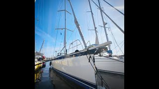 New Hallberg Rassy 44  A quick look inside of this beautiful yacht [upl. by Oinotla]